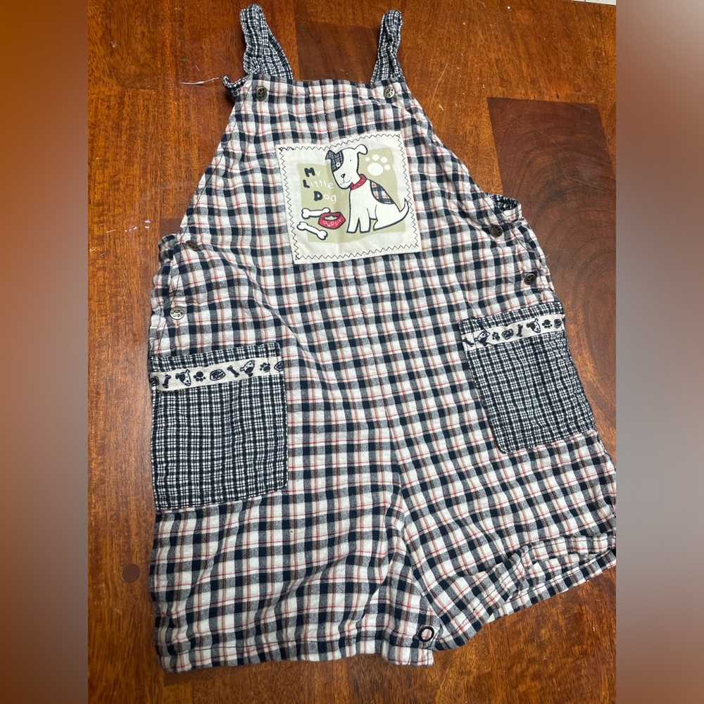 Buster brown vintage dog overalls size 24 months